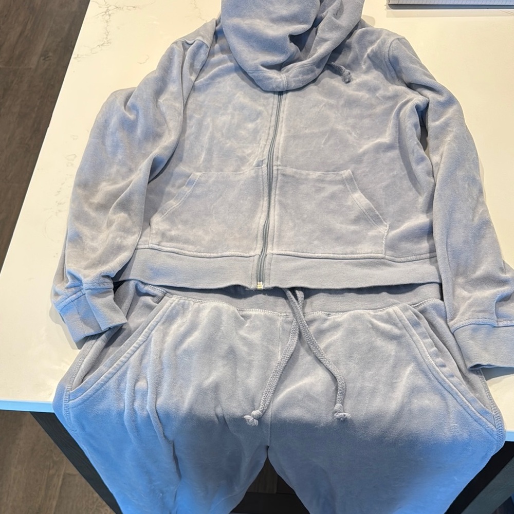 Light Blue Hoodie and Sweatpants Set